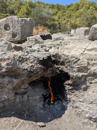 Mount Chimaera upper fire