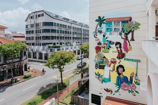 'Katong-Joo Chiat Mingle' Mural by Mural Lingo