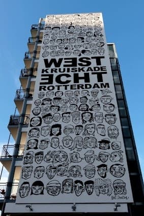 Mural, street art West Kruiskade Echt Rotterdam